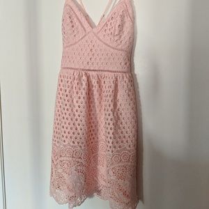 Abercrombie and Fitch light pink lace dress